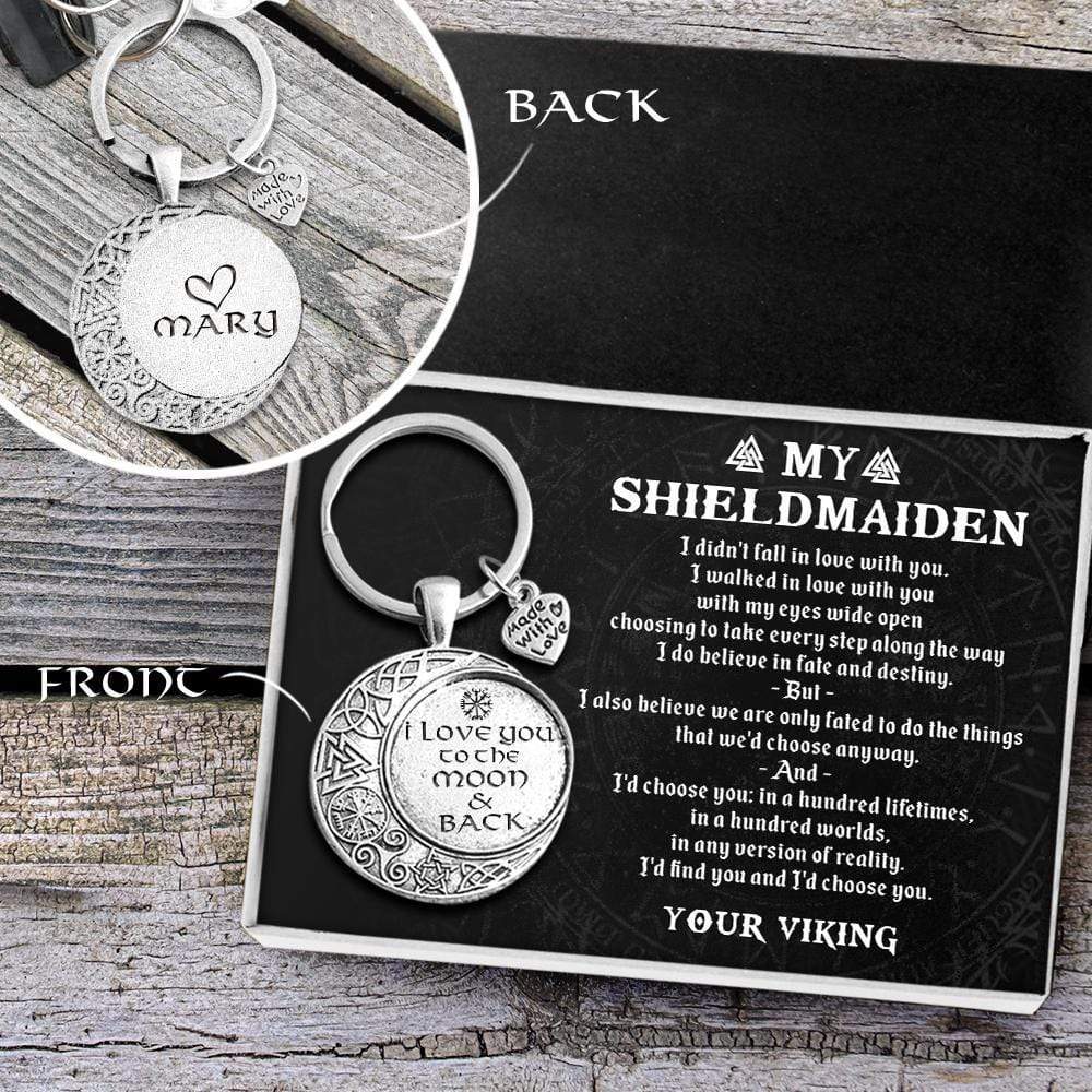 Vintage Moon Keychain - My Viking Queen - I Would Choose You In A Hundred Lifetimes - Gkcb13001