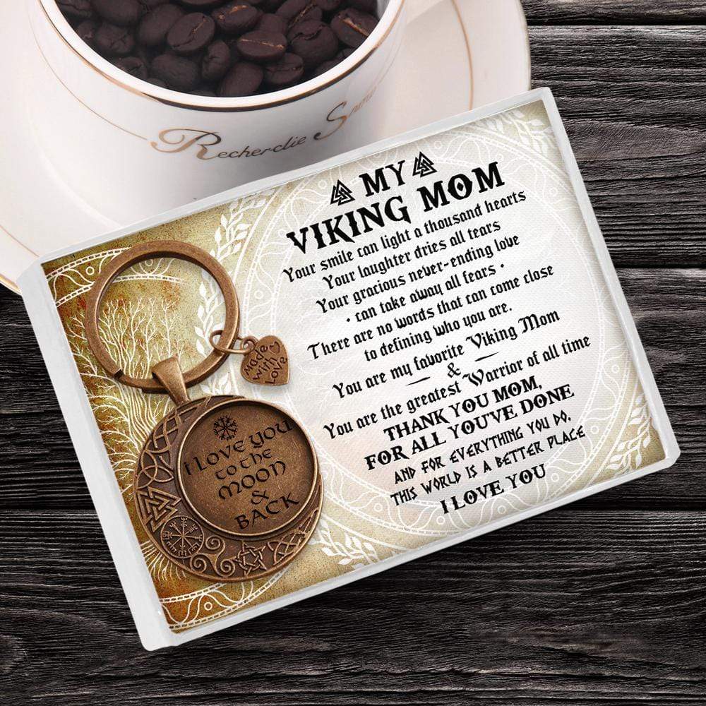 Vintage Moon Keychain - To My Viking Mom - You Are My Favorite Viking Mom  - Gkcb19002