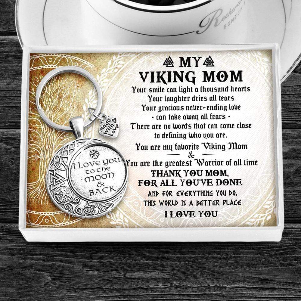Vintage Moon Keychain - To My Viking Mom - You Are My Favorite Viking Mom  - Gkcb19002