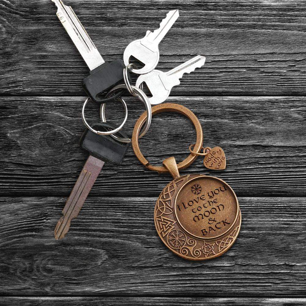 Vintage Moon Keychain - To My Viking Mom - You Are My Favorite Viking Mom  - Gkcb19002