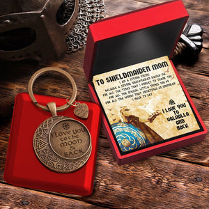 Vintage Moon Keychain - Viking - To My Mom - I Love You To Valhalla & Back - Gkcb19003