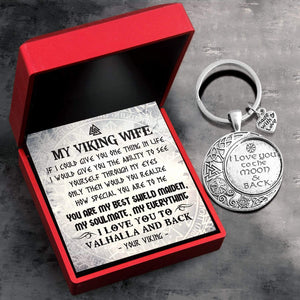 Vintage Moon Keychain - Viking - To My Wife - How Special You Are To Me - Gkcb15003