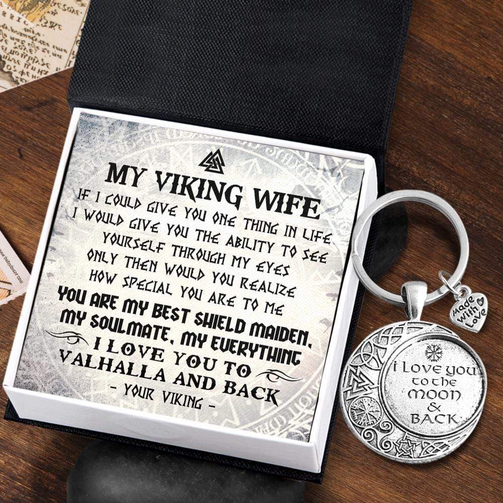Vintage Moon Keychain - Viking - To My Wife - How Special You Are To Me - Gkcb15003