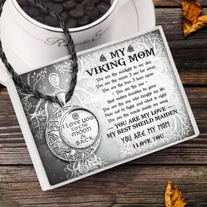 Vintage Moon Necklace  - My Viking Mom - You Are My Mom - Gnzi19001