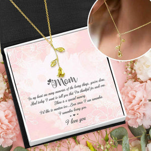 Vintage Rose Necklace - Family - To My Mom - I Remember Loving You - Gnzl19002