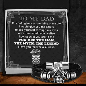 Vintage Skull Bracelet - To My Dad - I Love You Forever & Always - Gbab18003