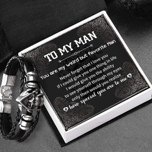 Vintage Skull Bracelet - To My Man - You Are My Weird But Favorite Man - Gbab26001