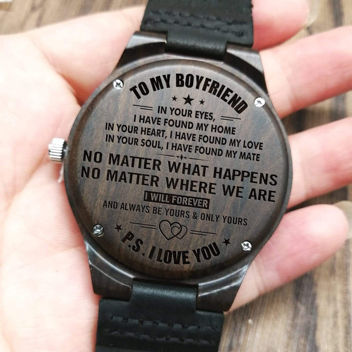 W1203 - I Have Found My Home - My Boyfriend - Wooden Watch