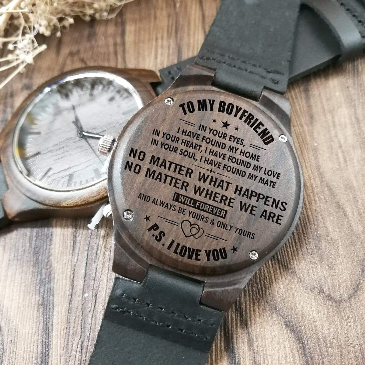 W1203 - I Have Found My Home - My Boyfriend - Wooden Watch
