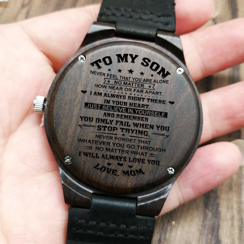 W1807 - Son Mom- I Will Always Love You - Wooden Watch