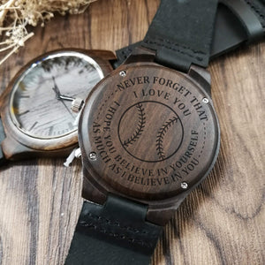 W1823 - Never Forget That I Love You - Wooden Watch
