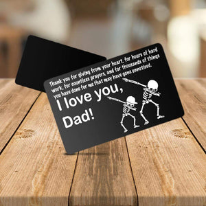 Wallet Card - Skull & Tattoo - To My Dad - I Love You, Dad! - Gca18017