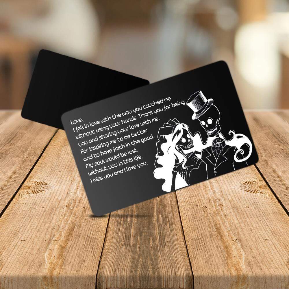 Wallet Card -  Skull & Tattoo - To My Man - I Miss You And I Love You - Gca26011