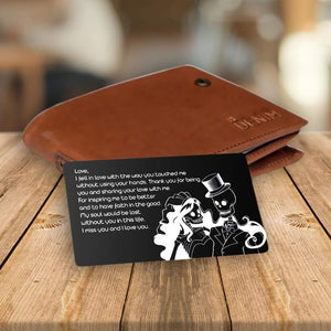 Wallet Card -  Skull & Tattoo - To My Man - I Miss You And I Love You - Gca26011