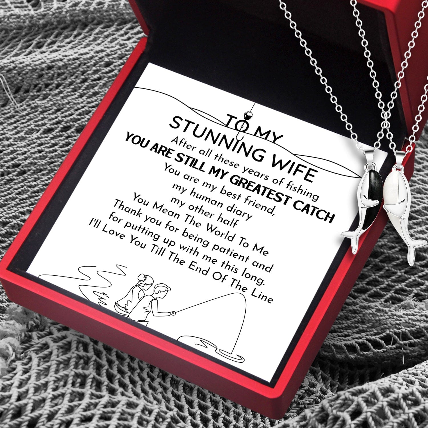  Krumfortable Living Fun Wife, My Love for You is Like The Tide;  It's Constantly Flowing and Growing, Funny Love Dancing Necklace for Wife  from Husband : Sports & Outdoors