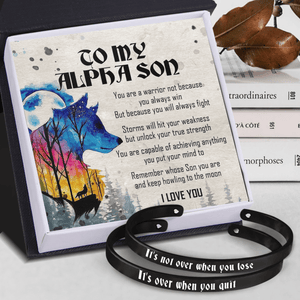 Wolf Couple Bracelets - Wolf - To My Alpha Son - Remember Whose Son You Are - Gbt16006