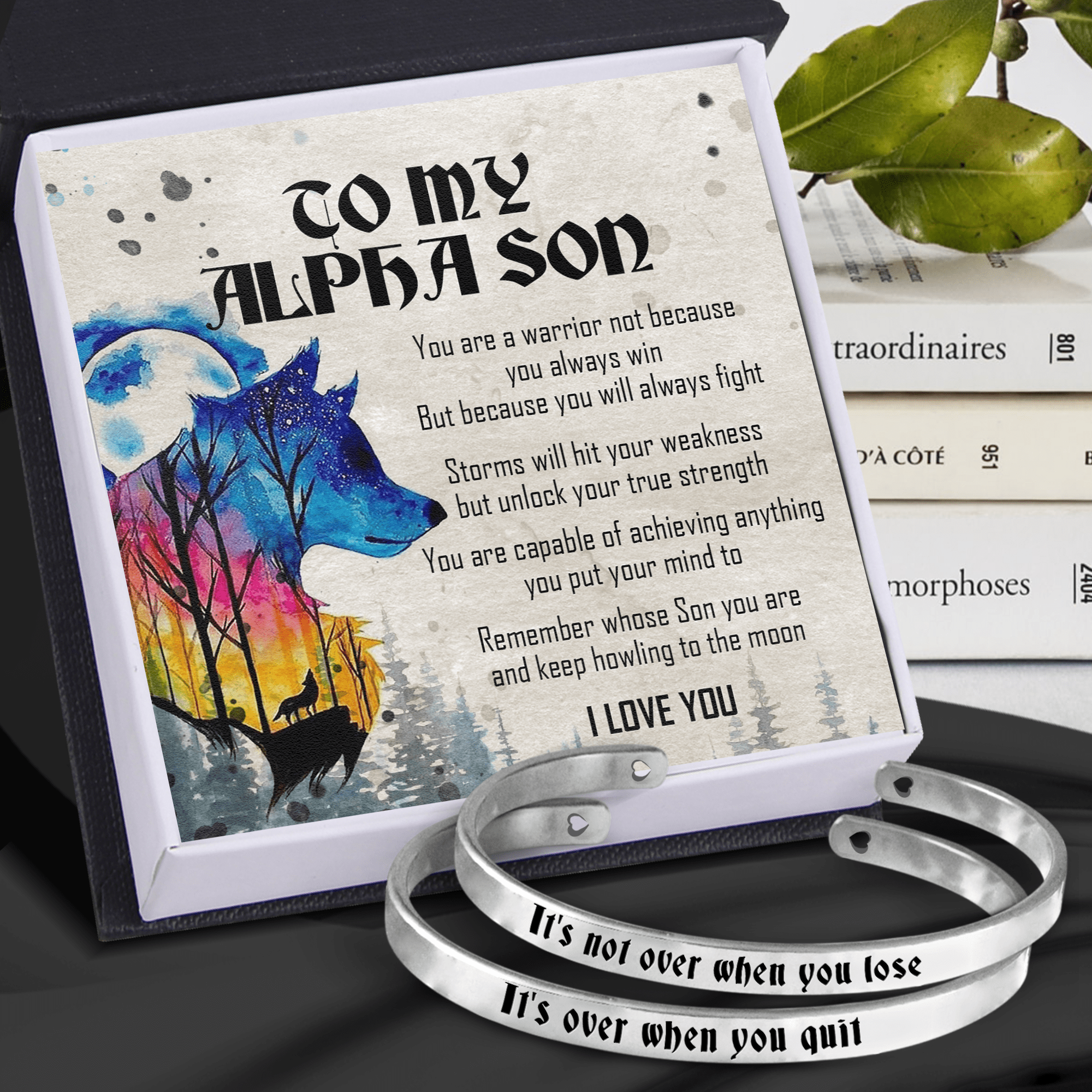 Wolf Couple Bracelets - Wolf - To My Alpha Son - Remember Whose Son You Are - Gbt16006