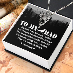 Wolf Necklace - Wolf - To My Dad - I Love You Forever & Always - Gnde18001