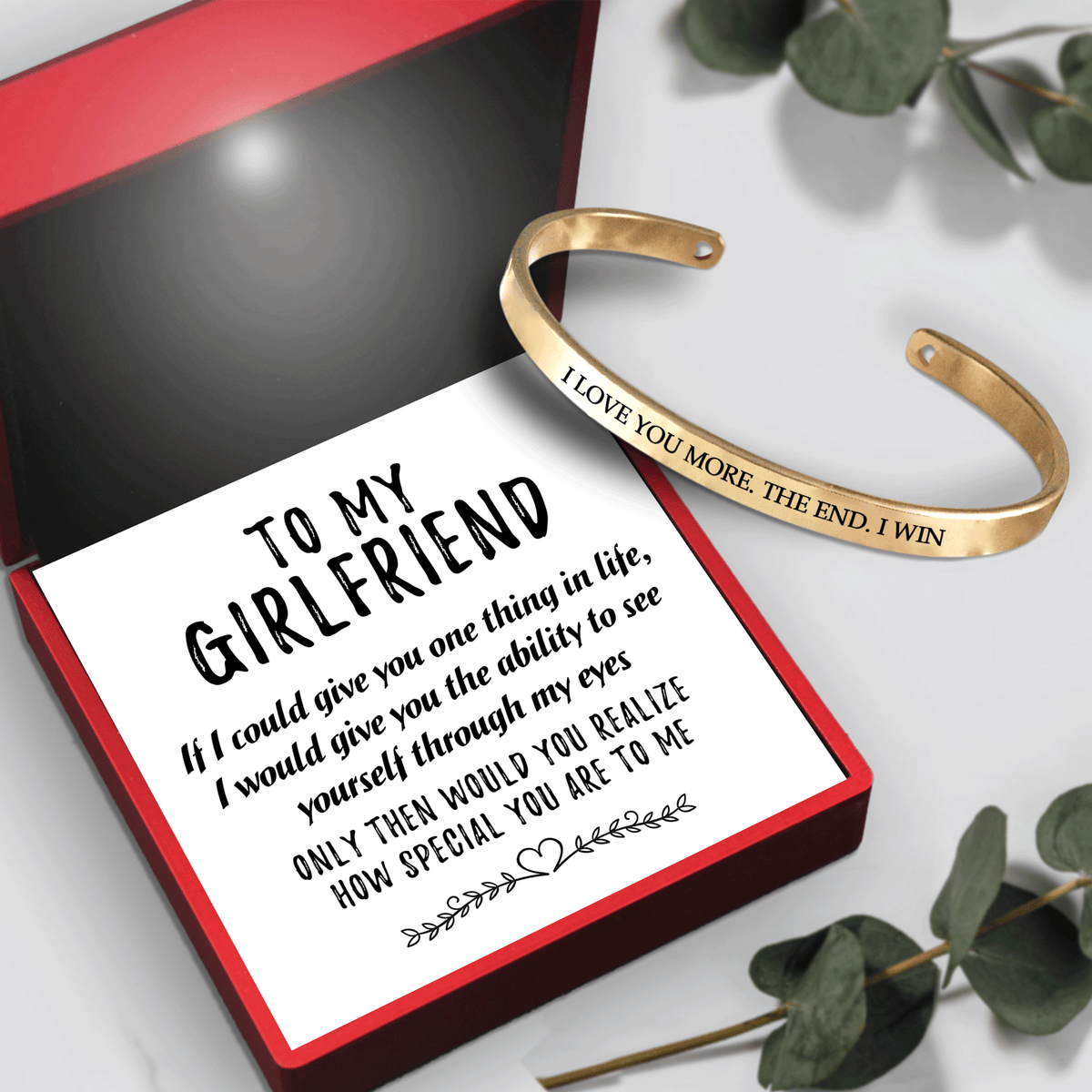 Women Bracelet - Family - To My Girlfriend - I Love You More - Gbzf13005