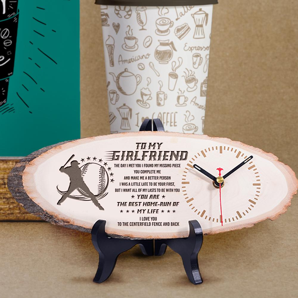 Wood Clock - To My Girlfriend - You Complete Me And Make Me A Better Person - Gwi13003