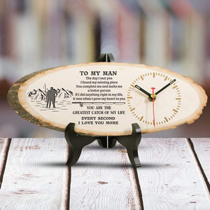 Wood Clock - To My Man - The Day I Met You I Found My Missing Piece - Gwi26003