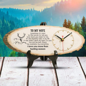 Wood Clock - To My Wife - How Much You Mean To Me - Gwi15004