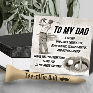 Wooden Golf Tee - Golf - To My Dad - Thank You For Everything - Gah18005