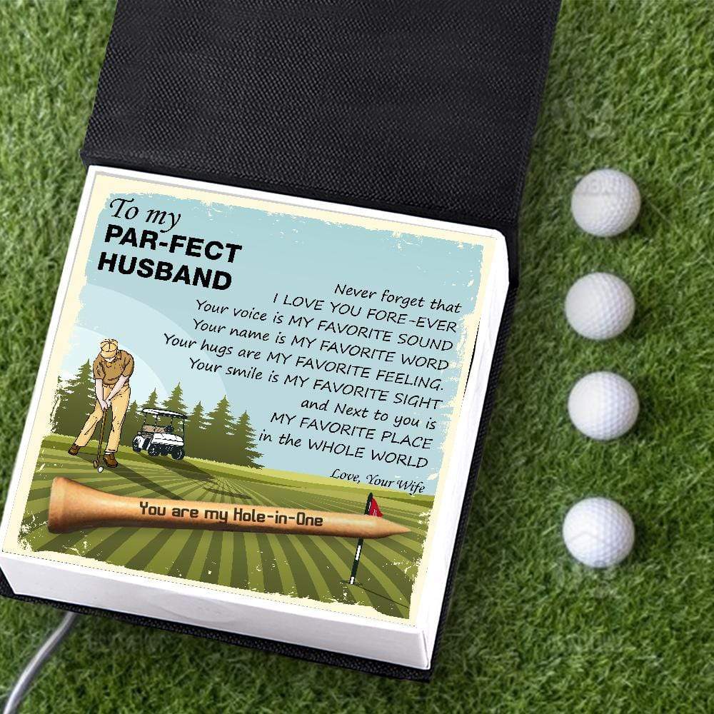 Wooden Golf Tee - Golf - To My Husband - I Love You - Gah14001