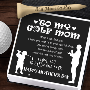 Wooden Golf Tee - Golf - To My Mom - Happy Mother's Day - Gah19001