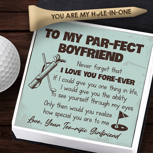 Wooden Golf Tee - Golf - To My Par-fect Boyfriend - How Special You Are To Me - Gah12003