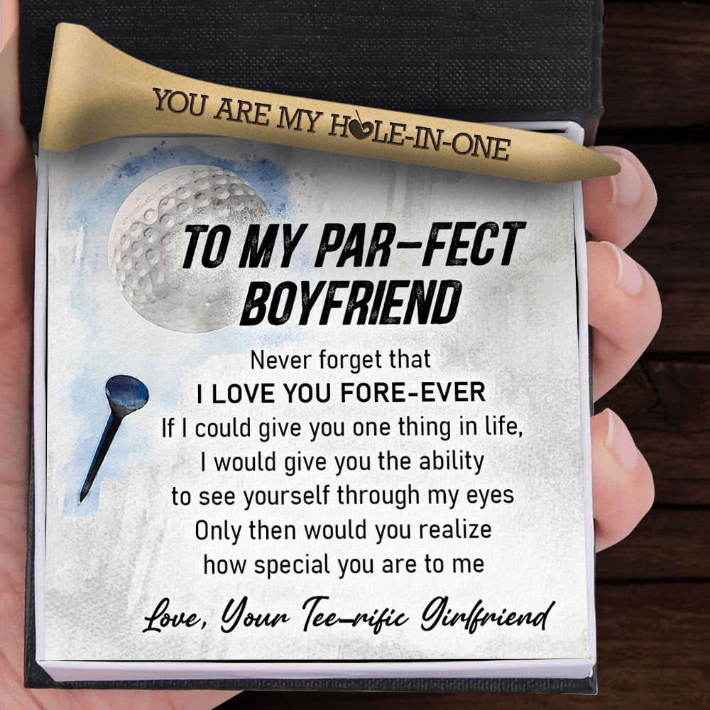 Wooden Golf Tee - Golf - To My Par-fect Boyfriend - How Special You Are To Me - Gah12004