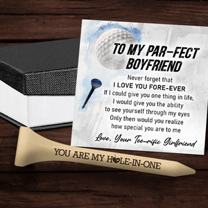Wooden Golf Tee - Golf - To My Par-fect Boyfriend - How Special You Are To Me - Gah12004