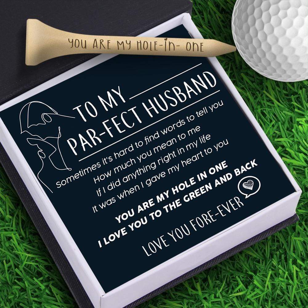 Wooden Golf Tee - Golf - To My Par-fect Husband - How Much You Mean To Me - Gah14003