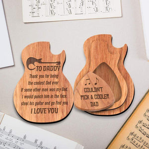 Wooden Guitar Pick 1 Pcs - Guitar - To My Dad - Couldn't Pick A Cooler Dad - Ghea18002