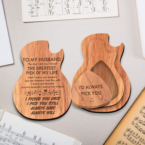 Wooden Guitar Pick 1 Pcs - To My Husband - The Day I Met You I Found The Greatest Pick Of My Life - Ghea14001