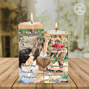 Wooden Heart Candle Holder - Camping - To Loved One - Together We Are A Camping Team - Ghb26016