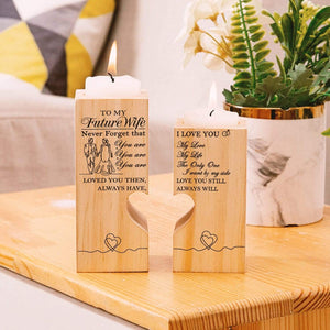 Wooden Heart Candle Holder - To My Future Wife - You Are My Love - Ghb25018