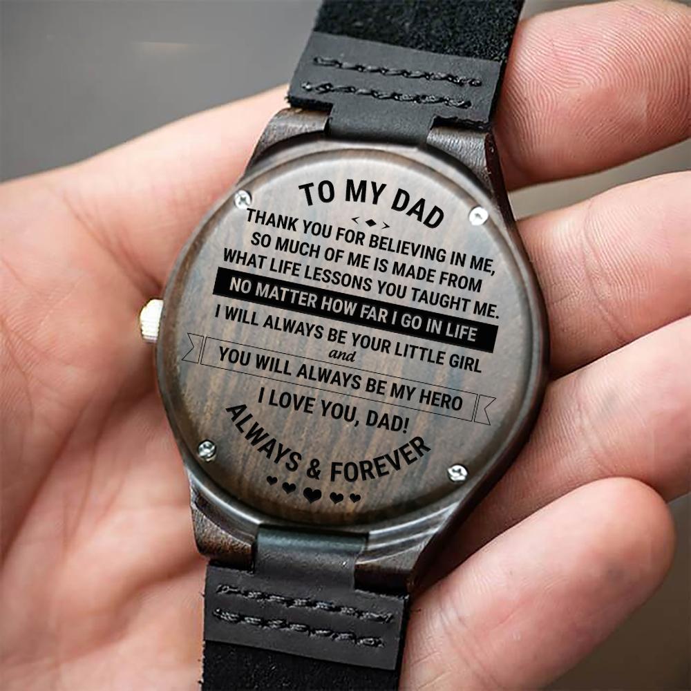 Wooden Watch - To Dad - Thank You For Believing - W1305