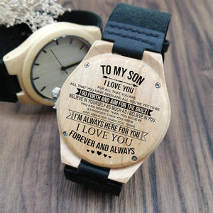 X1802 - To My Son - I'm Always Here For You - Wooden Watch